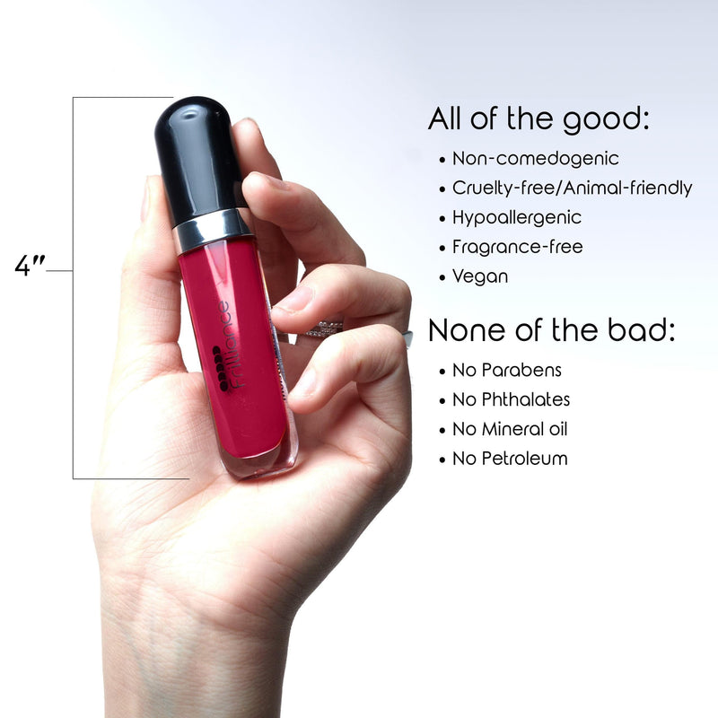 Fiona Frills Makeup Moisturizing Lip Gloss in Cherry Glaze Frilliance